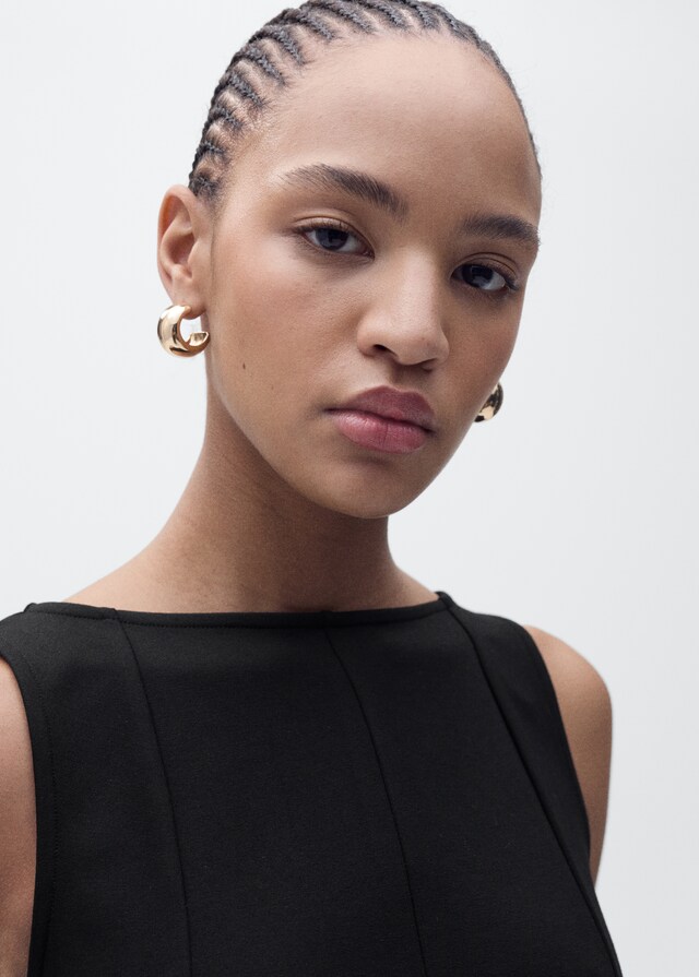 Mango Top Evasé Cuello Barco