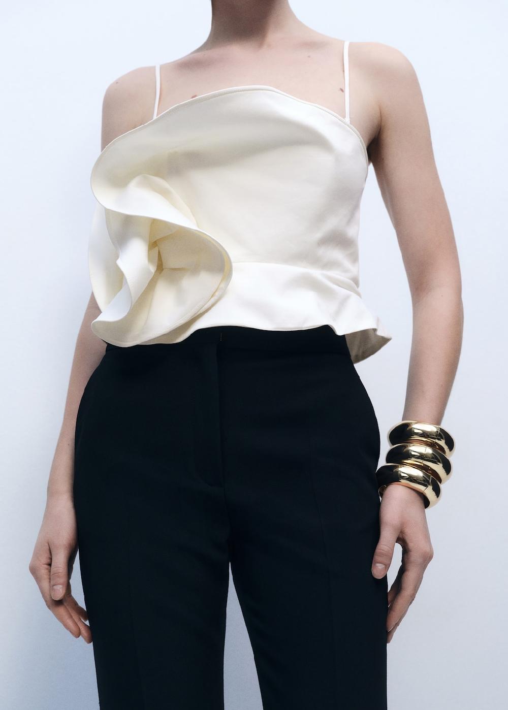 Mango Top maxi volante