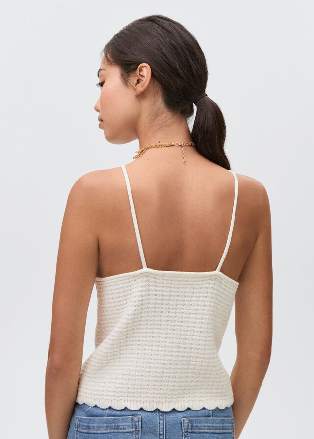 Mango Top Punto Calado