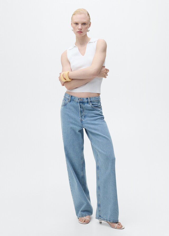 Mango Top Punto Cuello Polo