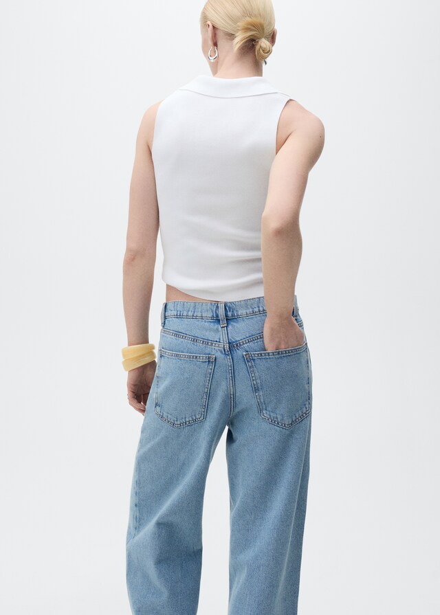 Mango Top Punto Cuello Polo