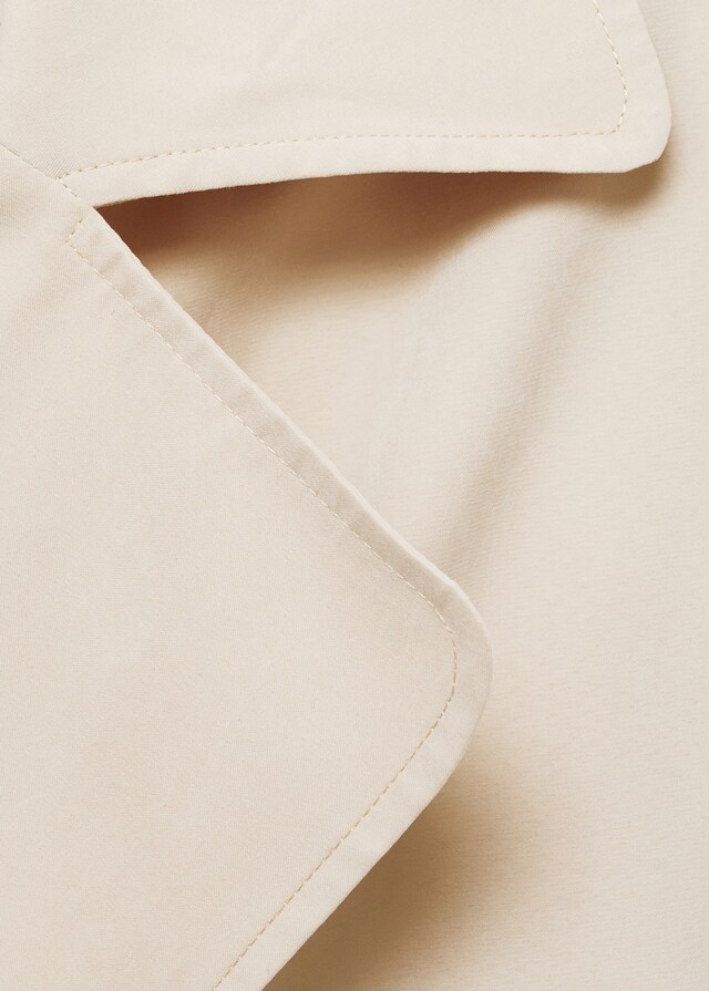 Mango Trench Fluido Cinturón