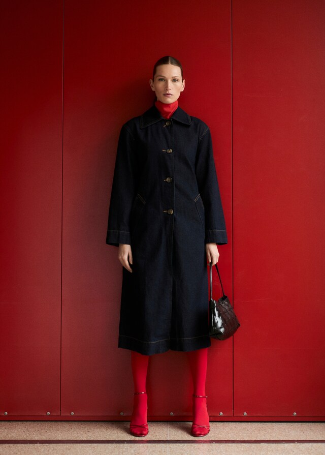 Mango Trench Largo Vaquero Rinse Wash