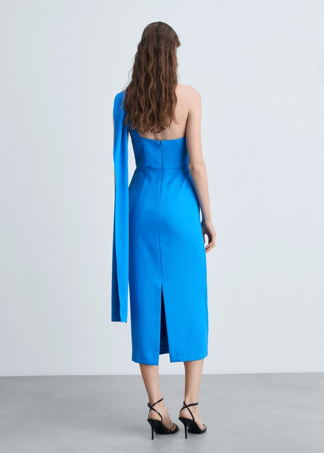 Mango Vestido Asimétrico Cuello Lazada