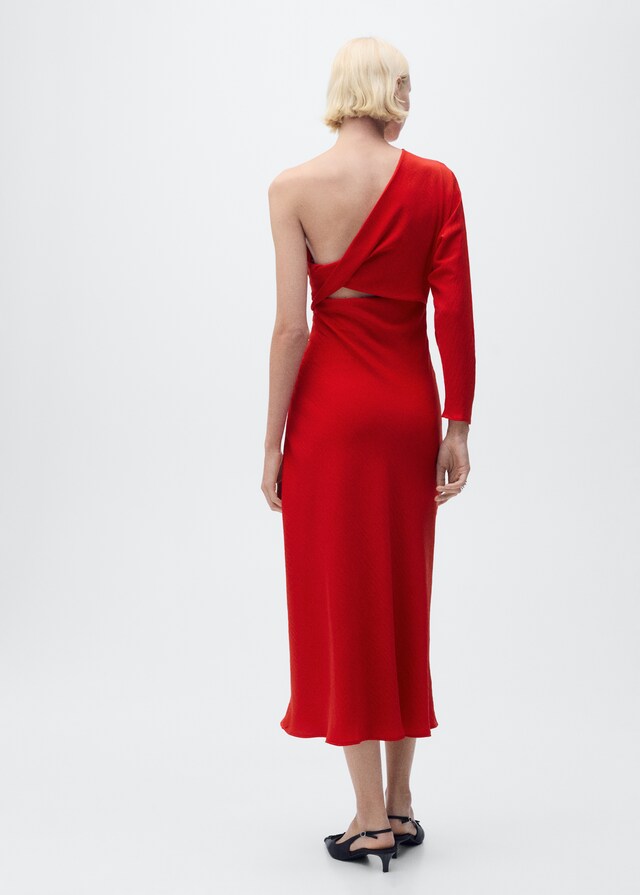 Mango Vestido Asimétrico Drapeado