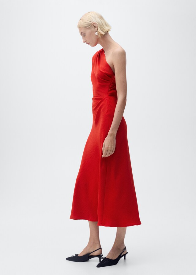 Mango Vestido Asimétrico Drapeado