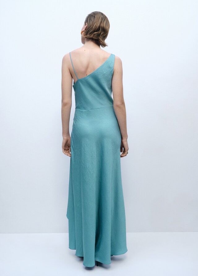 Mango Vestido Asimétrico Efecto Arrugado