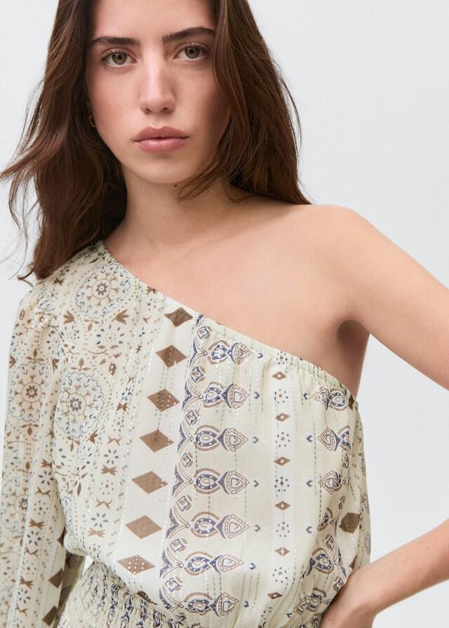 Mango Vestido Corto Asimétrico