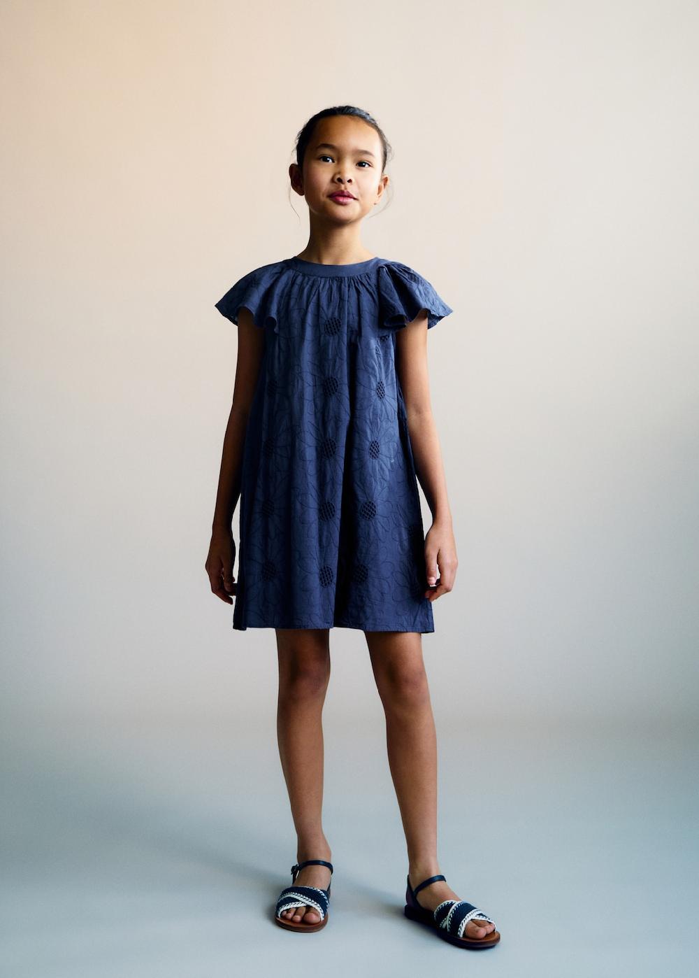 Mango Vestido corto bordado