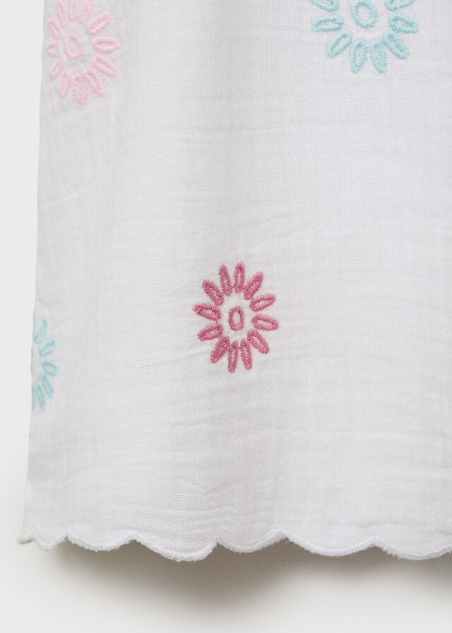 Mango Vestido Detalles Bordados