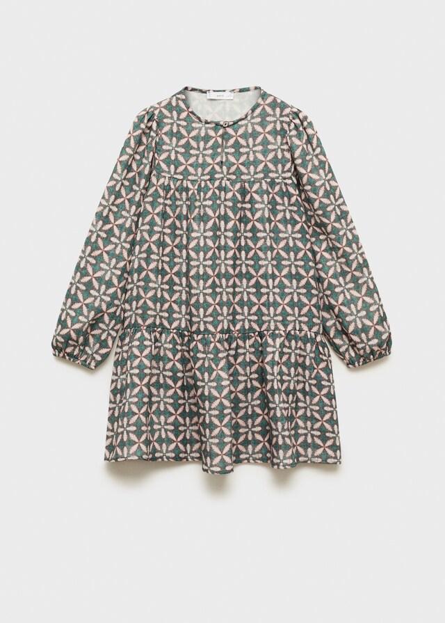 Mango Vestido Estampado Volantes