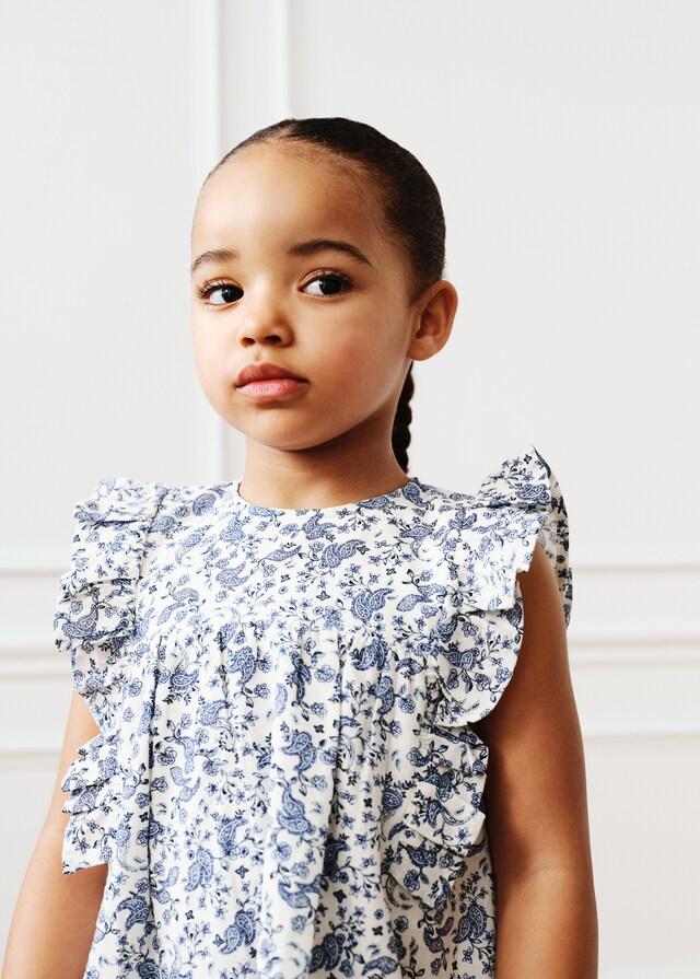 Mango Vestido Estampado Volantes