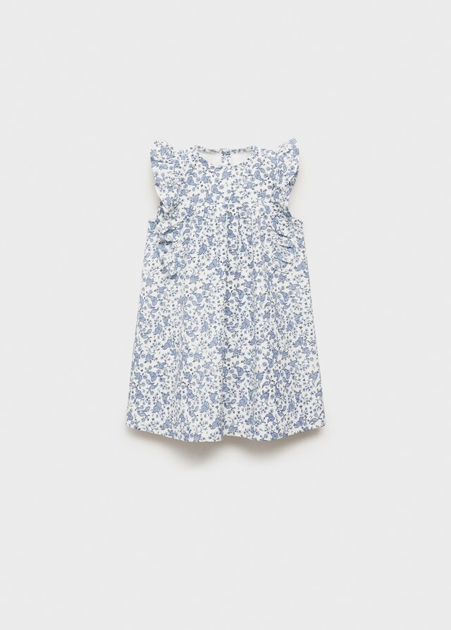 Mango Vestido Estampado Volantes