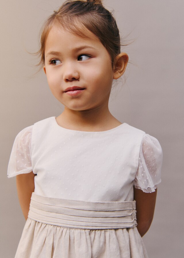 Mango Vestido Falda Contraste