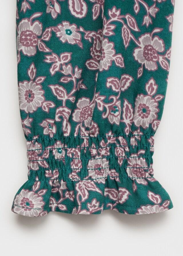 Mango Vestido Fruncido Estampado Letras