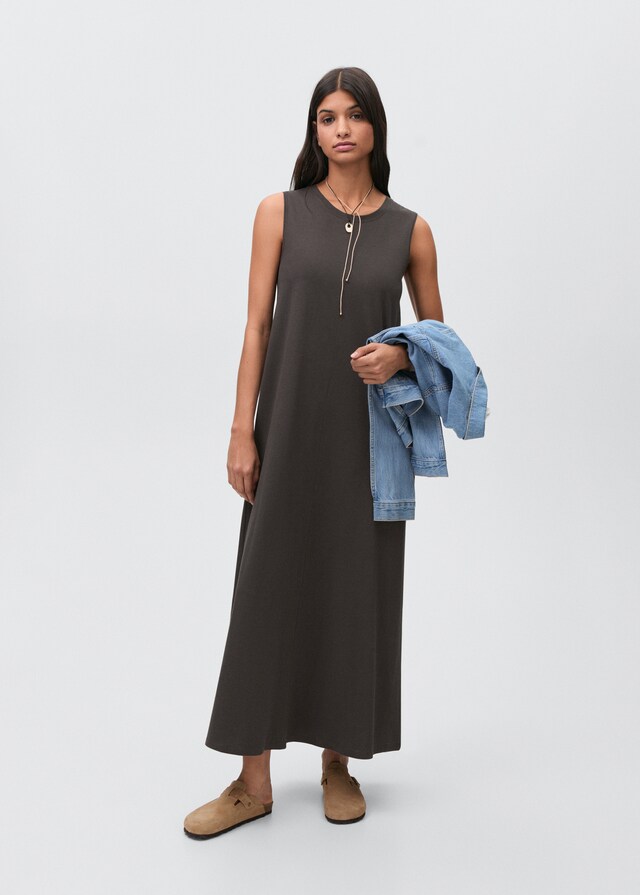 Mango Vestido Largo Sin Mangas