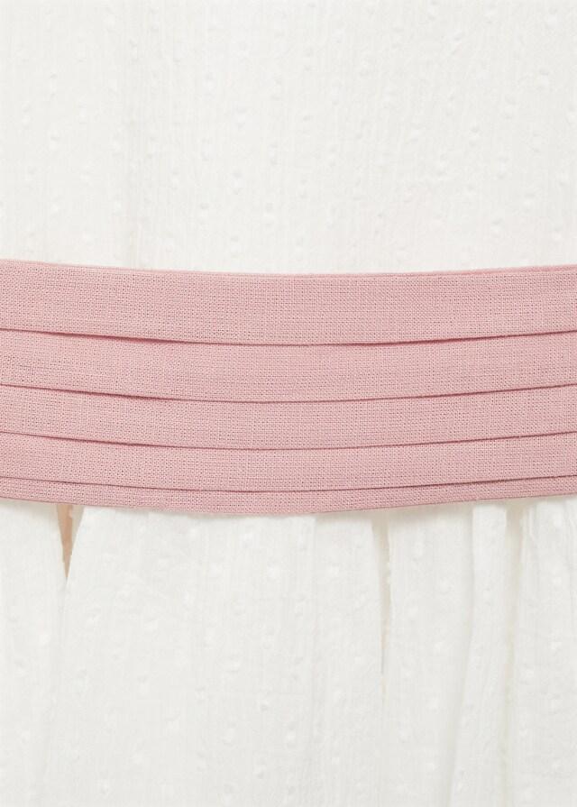 Mango Vestido Lino Cinturón