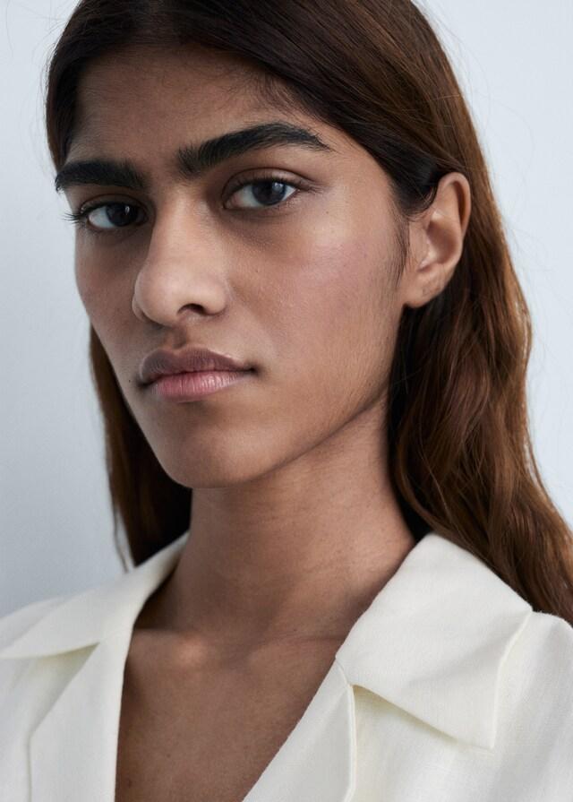 Mango Vestido Lino Cinturón