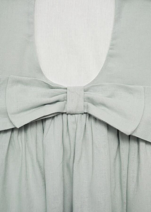 Mango Vestido Lino Lazos