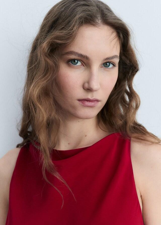 Mango Vestido Midi Satinado