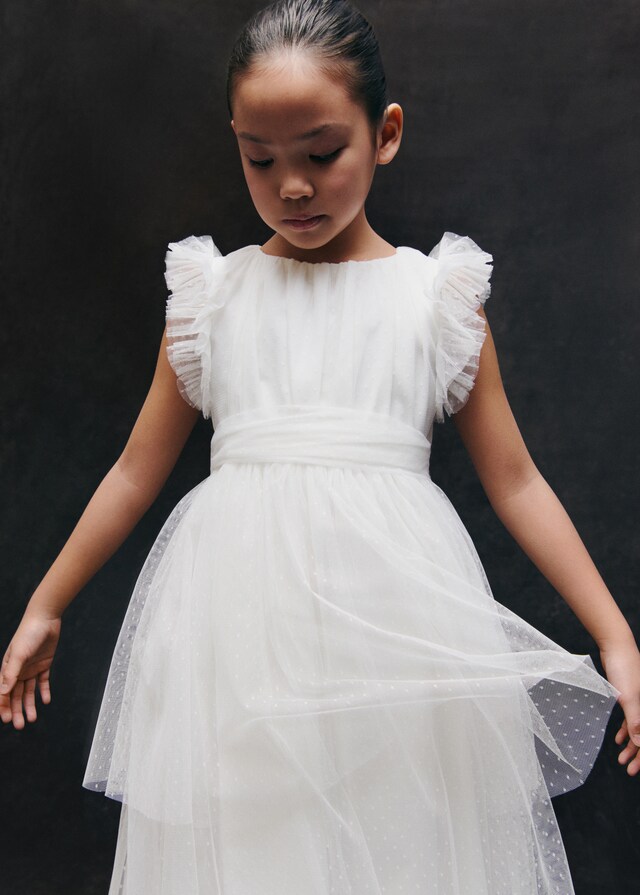 Mango Vestido Plumeti Volantes