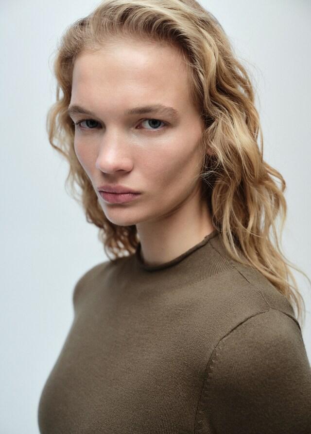 Mango Vestido Punto Abertura