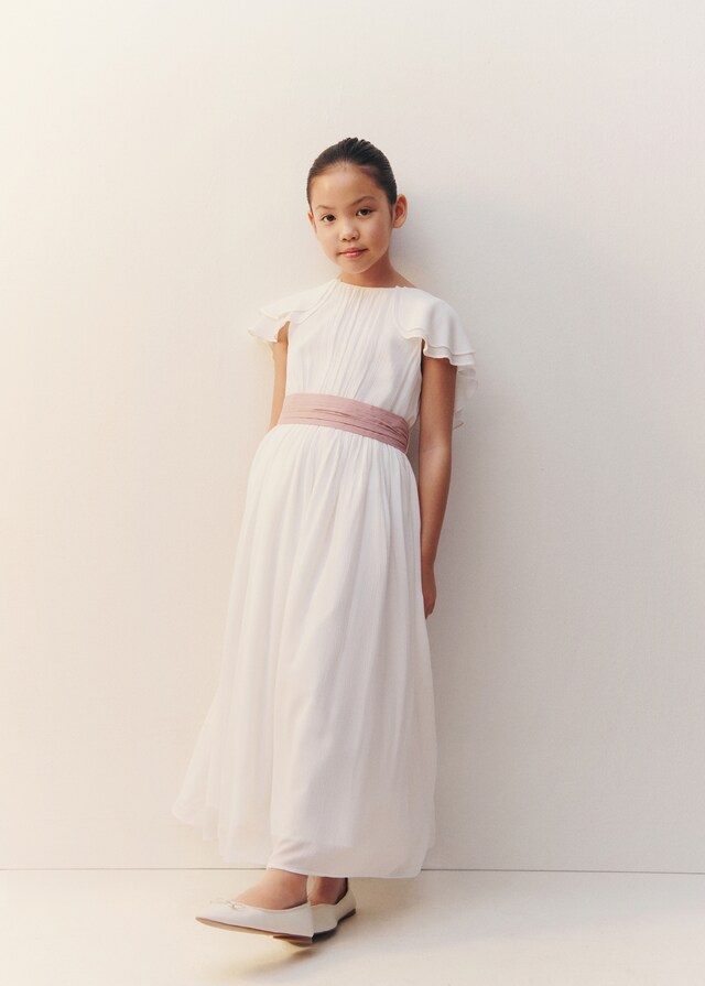 Mango Vestido Textura Bambula