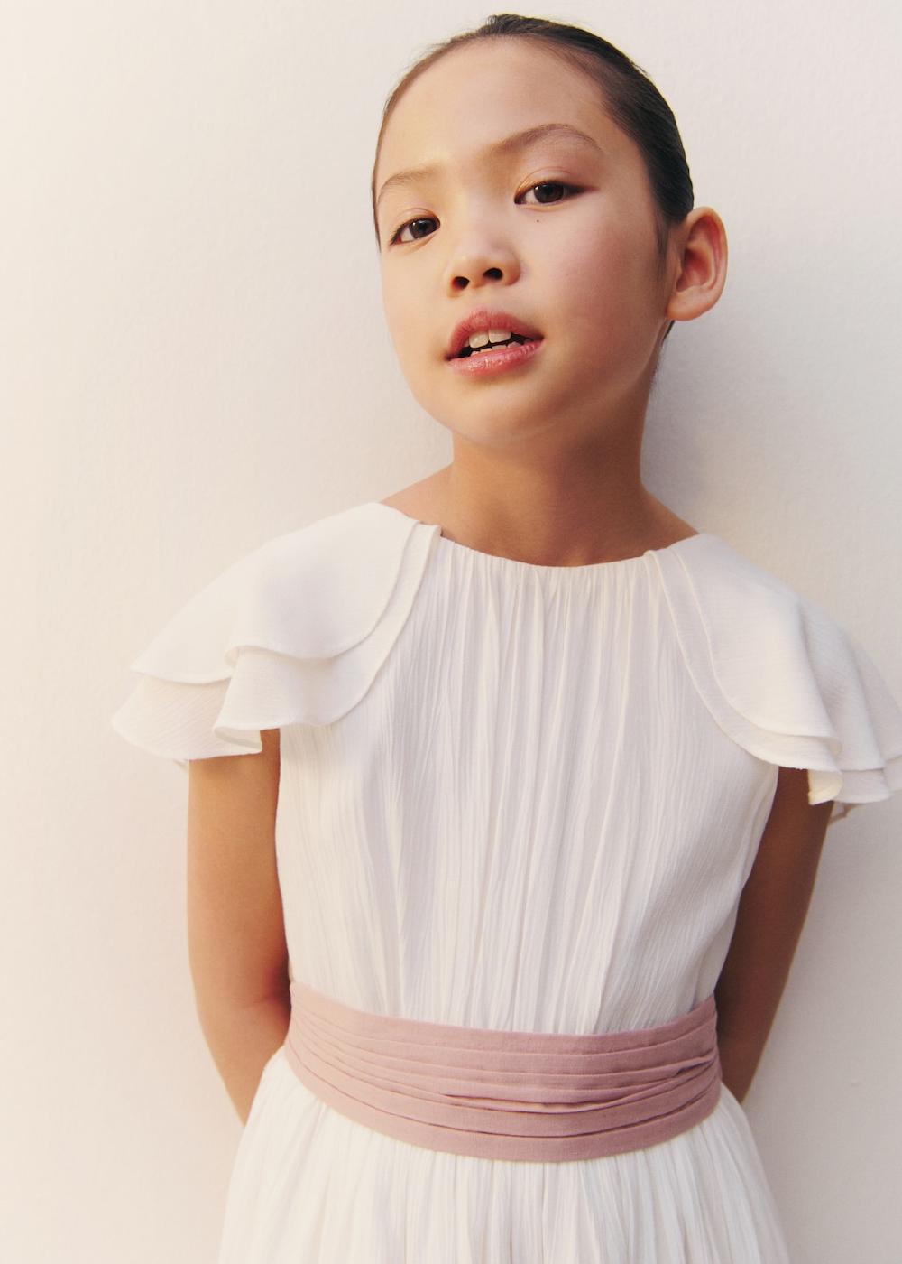 Mango Vestido textura bambula