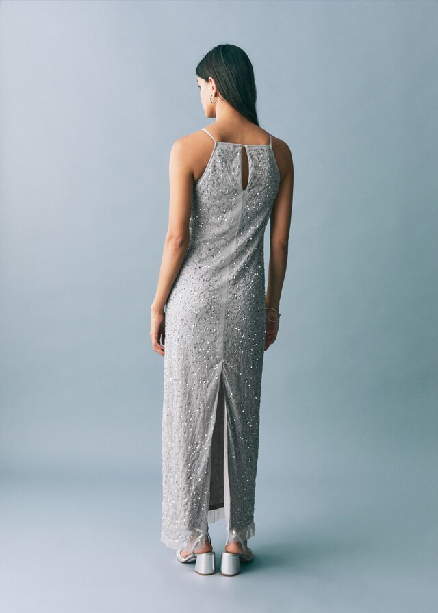 Mango Vestido Tul Cristales