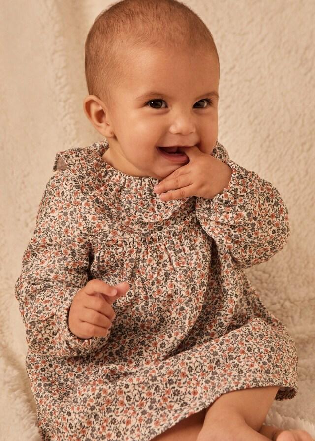 Mango Vestido Y Ranita Algodón