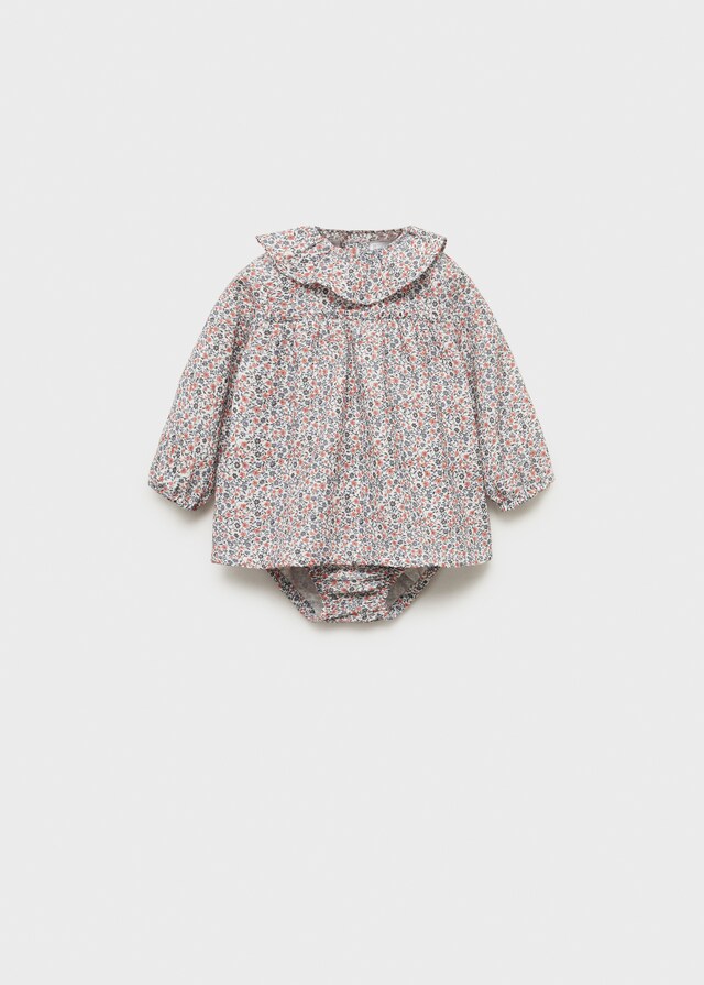 Mango Vestido Y Ranita Algodón