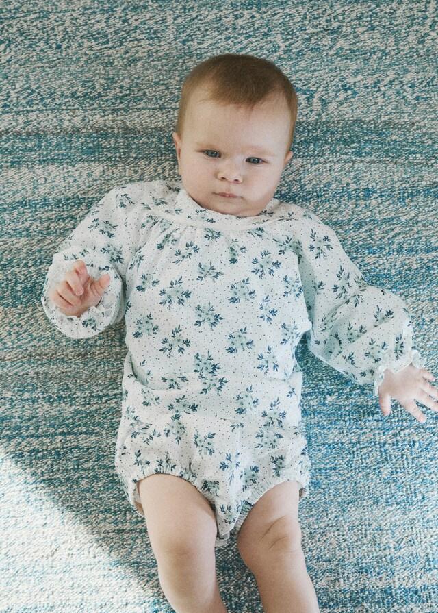 Mango Vestido Y Ranita Algodón