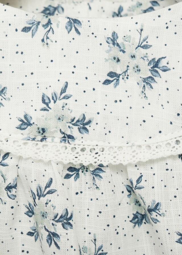 Mango Vestido Y Ranita Algodón