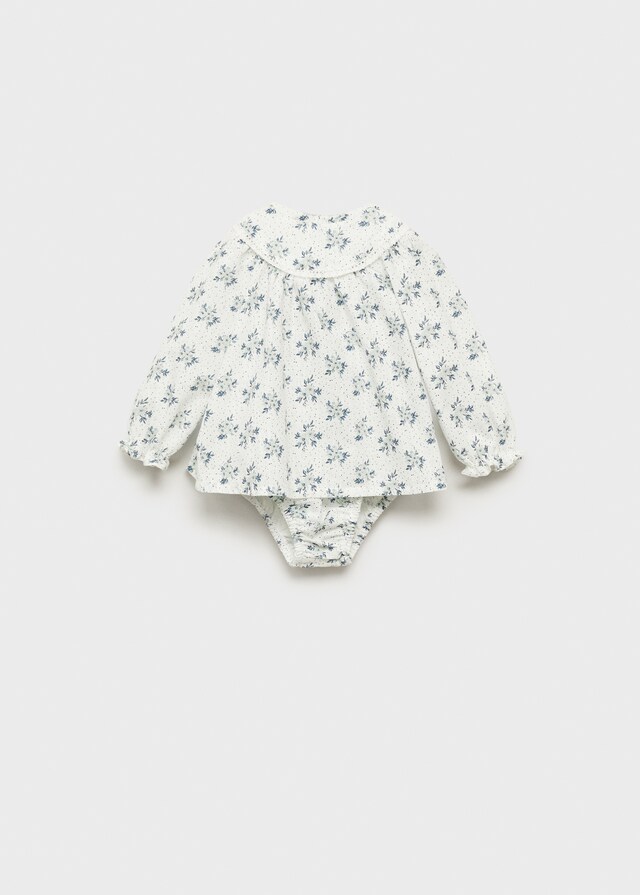 Mango Vestido Y Ranita Algodón