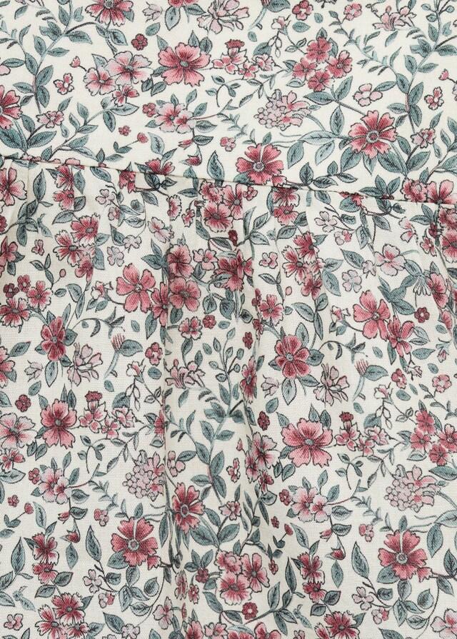 Mango Vestido Y Ranita Algodón Estampado De Flores