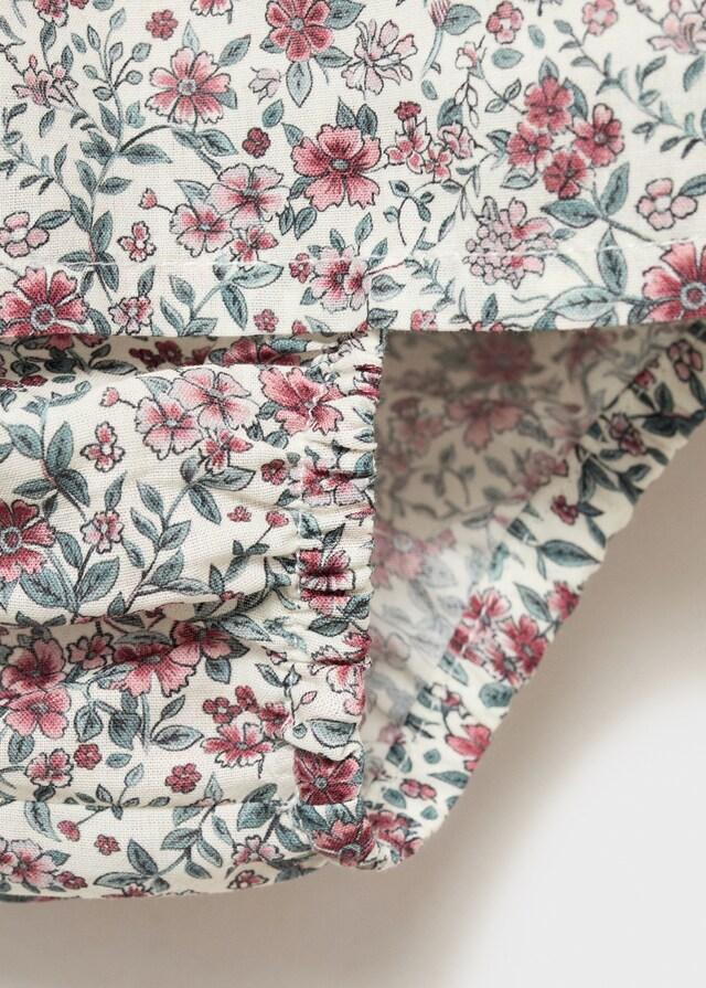 Mango Vestido Y Ranita Algodón Estampado De Flores