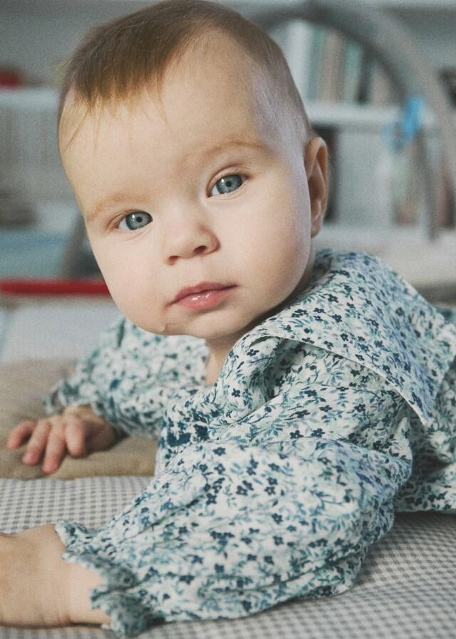 Mango Vestido Y Ranita Algodón Volantes