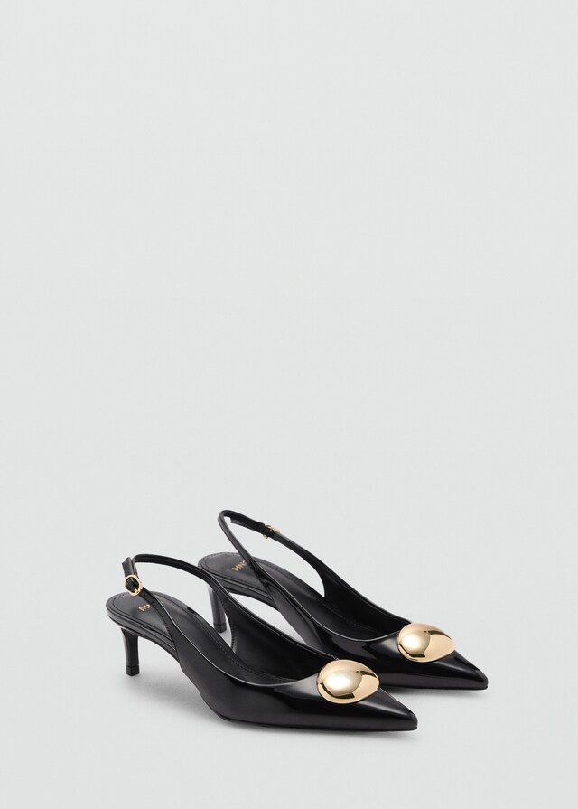 Mango Zapato Kitten Adorno Metálico