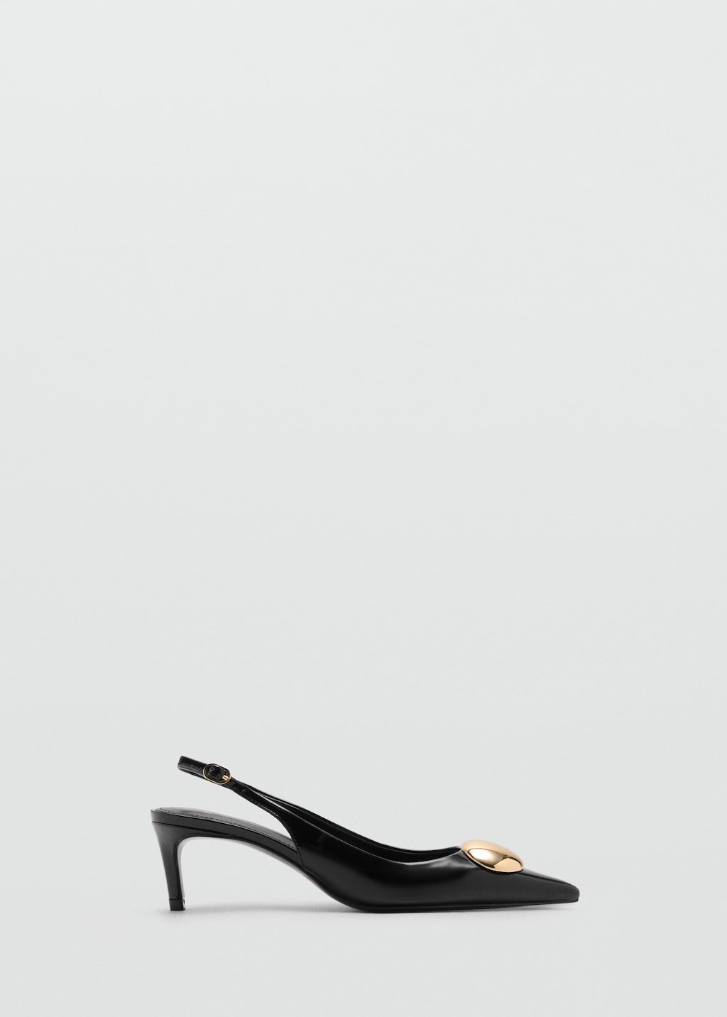 Mango Zapato kitten adorno metálico