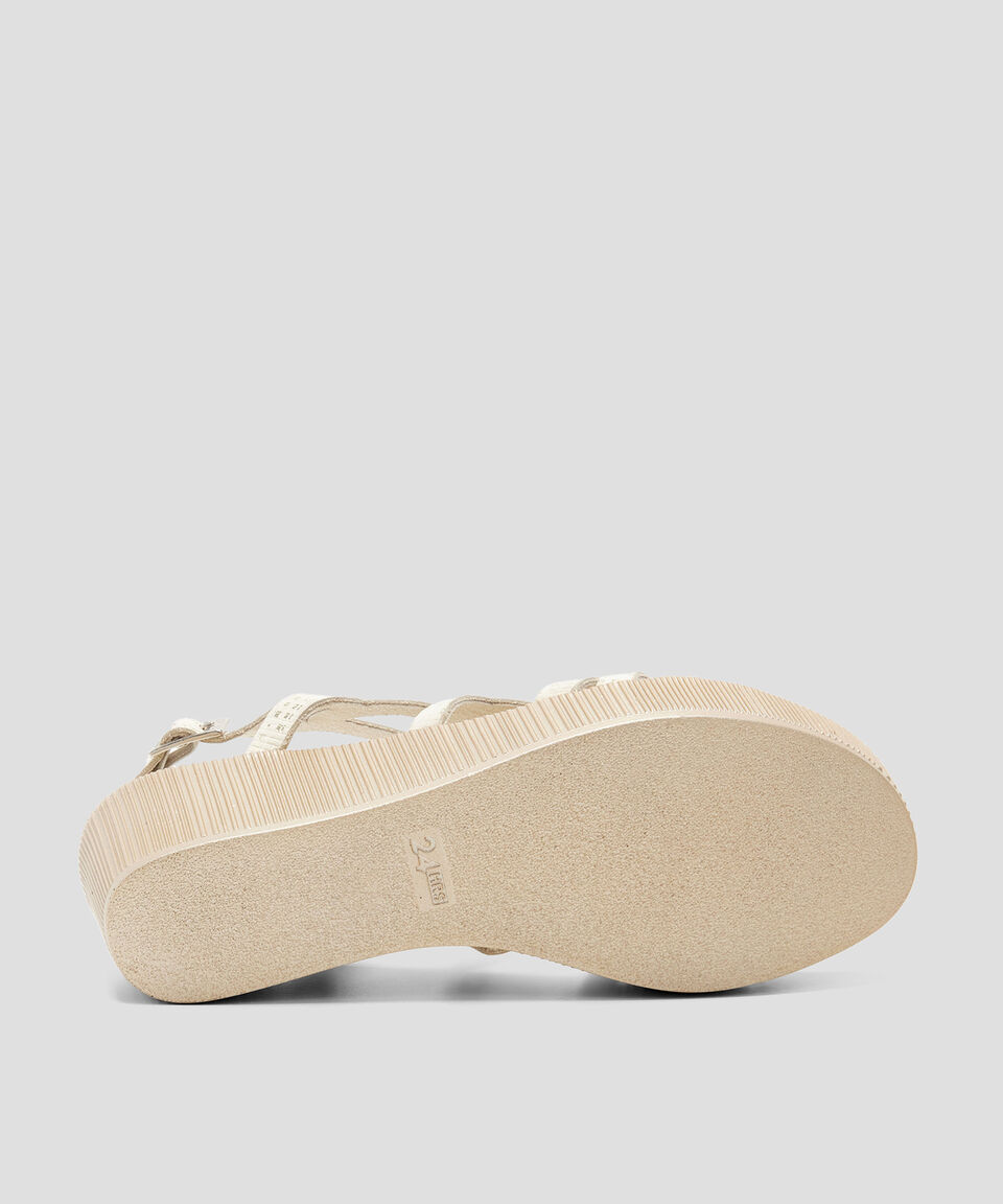 24 Hrs Sandalias De Plataforma Petri En Piel Mujer