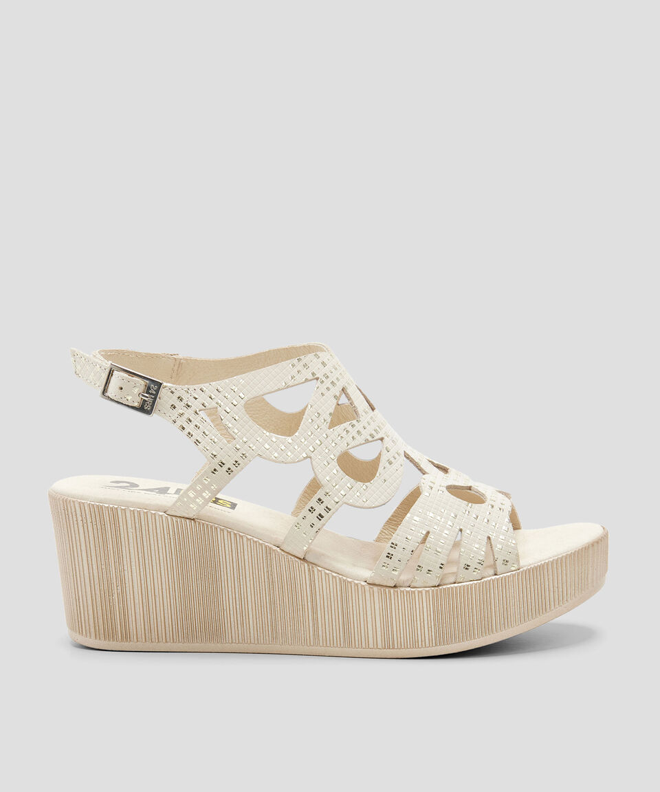 24 Hrs Sandalias de plataforma Petri en piel Mujer