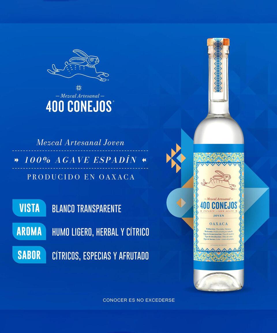 400 Conejos Mezcal Espadín 400 Conejos 750 Ml