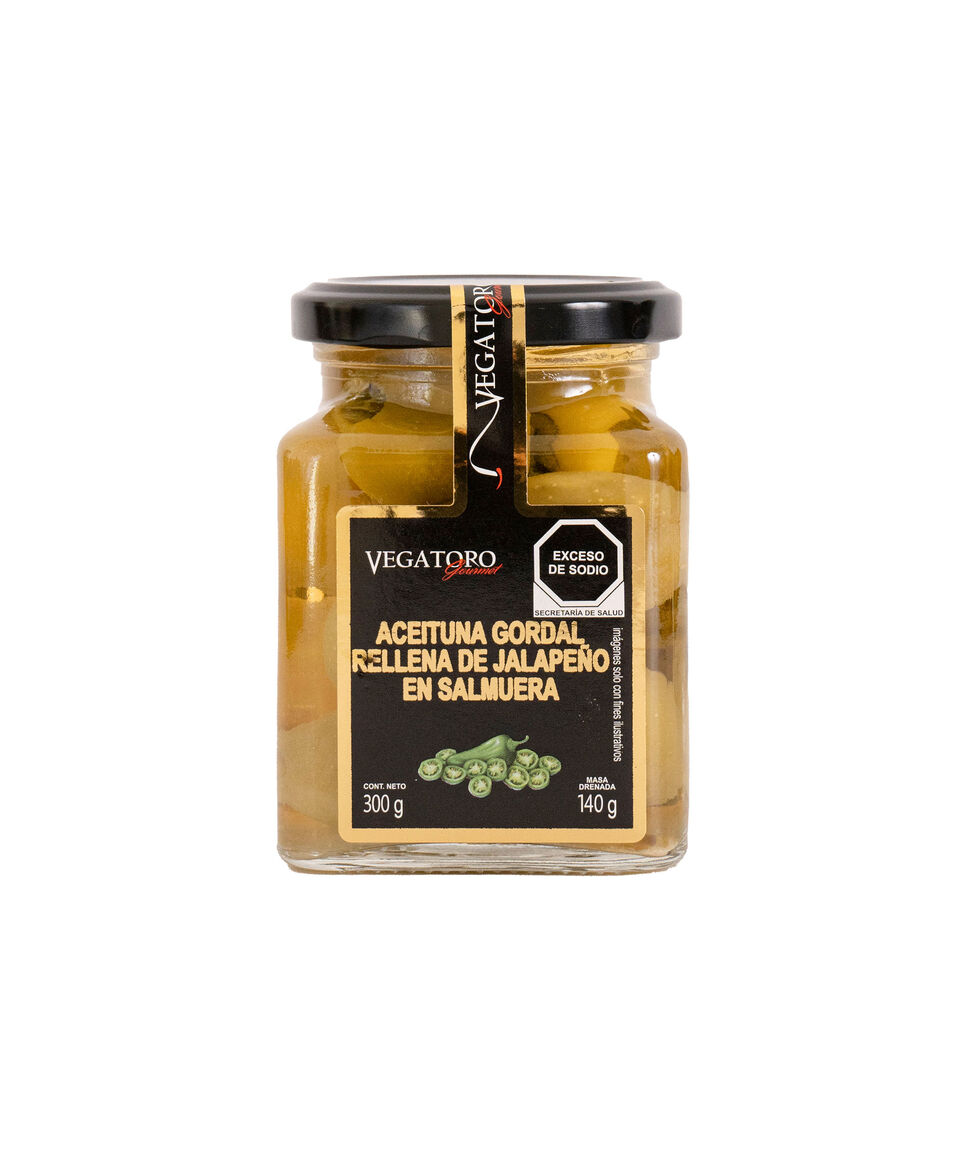 Vegatoro Gourmet Aceituna Gordal Rellena de Jalapeño 300 gr
