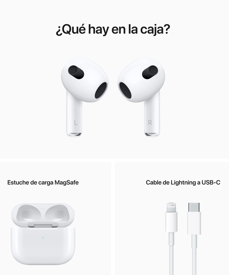 Apple AirPods (tercera Generación) Con Estuche De Carga MagSafe (Carga Inalámbrica)