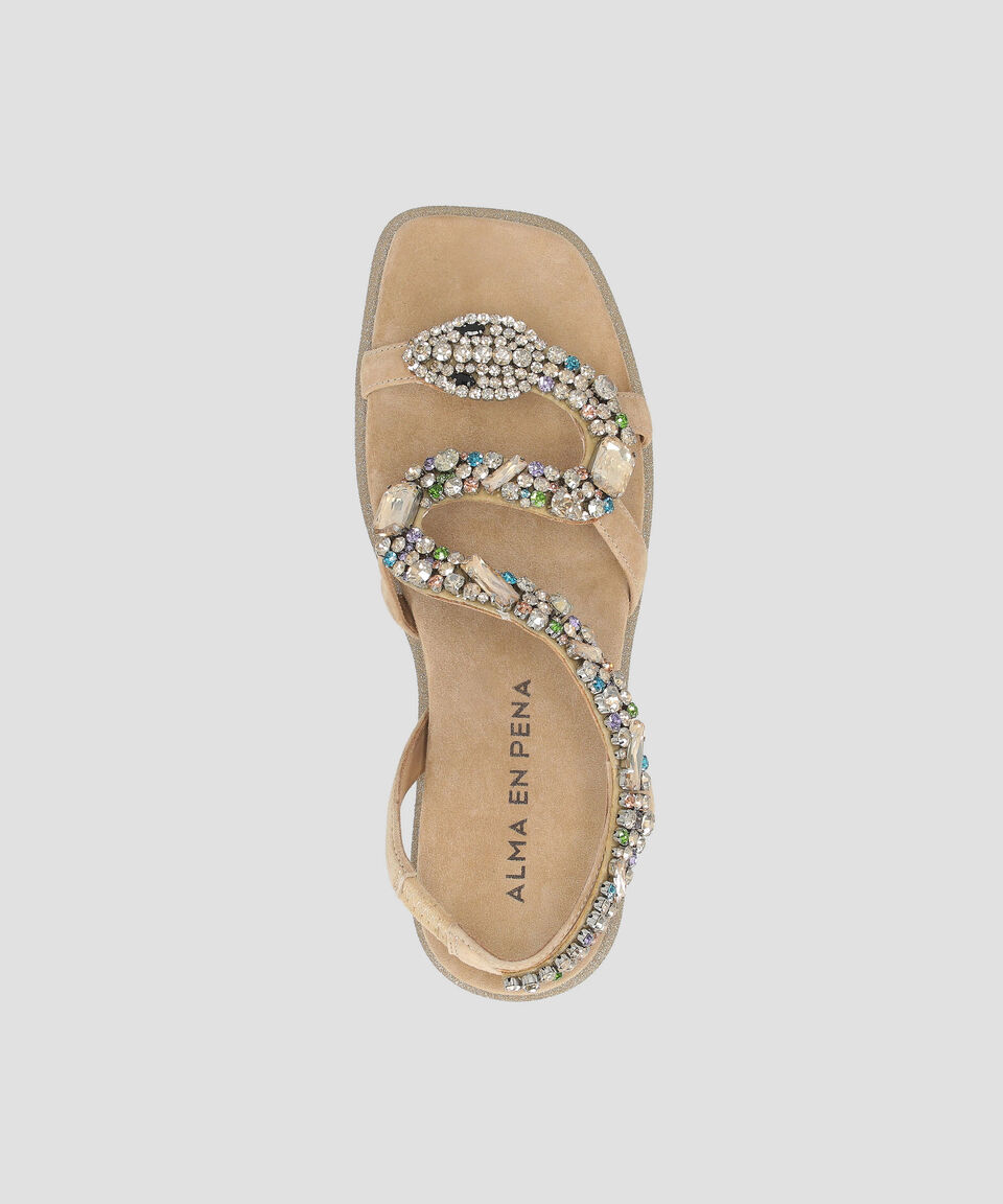 Alma En Pena Sandalias Planas En Piel Mujer