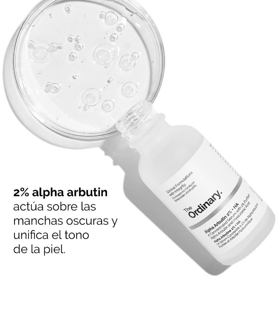 The Ordinary Alpha Arbutin 2% + HA Concentrated Serum (Suero Para Signos De Envejecimiento)