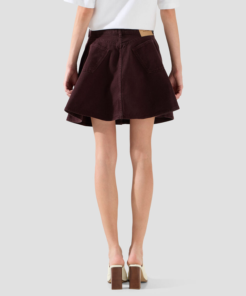 Ami Falda Mini De Corte A En Mezclilla Mujer