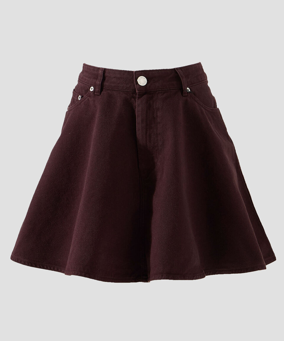 Ami Falda Mini De Corte A En Mezclilla Mujer