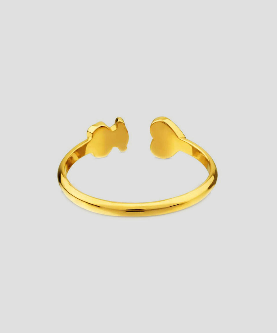 Tous Anillo Abierto En Oro Amarillo 18 Kilates Sweet Dolls Con Osos Mujer Talla: 6.5