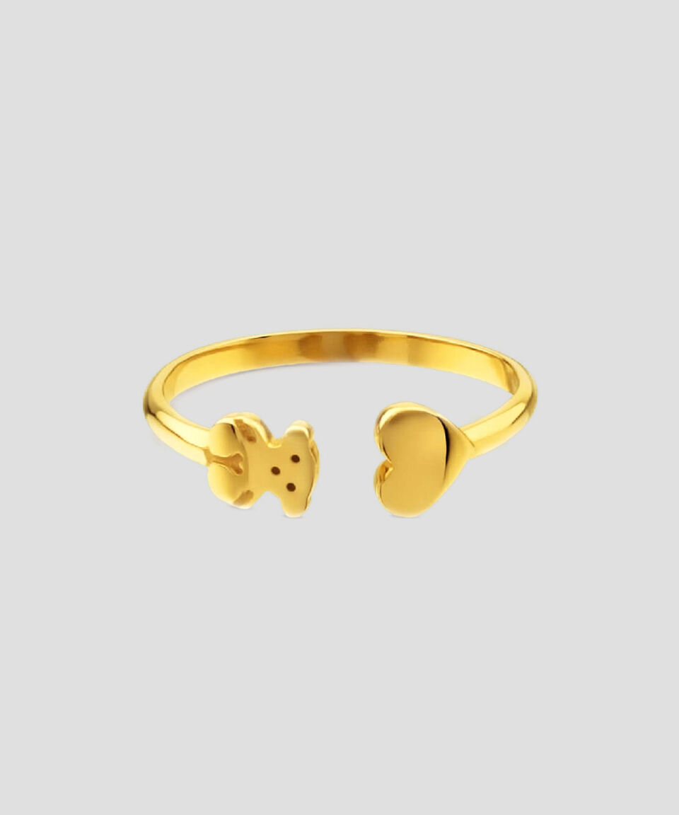 Tous Anillo abierto en oro amarillo 18 kilates Sweet Dolls con osos Mujer Talla: 6.5